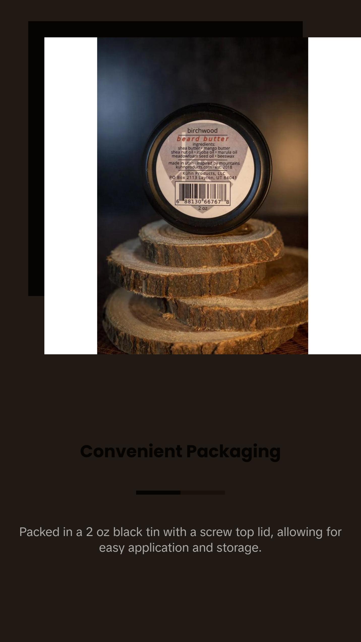 All Natural Beard Butter By Kuhn Products - 2 oz All Natural