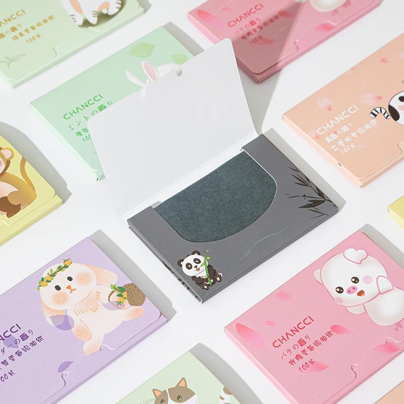 CHANCCI 700 Sheets 100pcs/box Portable Facial Oil Absorbing Paper Oil Control Face Paper Oil Blotting Makeup Blotting