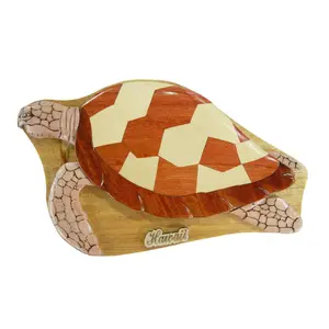 Honu Turtle Checkered Puzzle Box