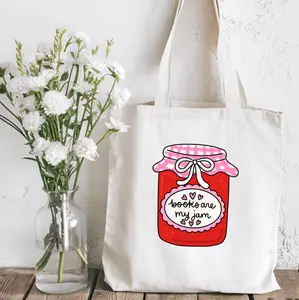 Books are my Jam Sublimated Canvas Tote Bag