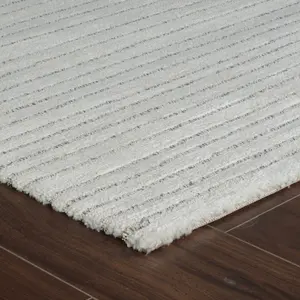 8' X 11' Cream and Beige Abstract Non Skid Area Rug
