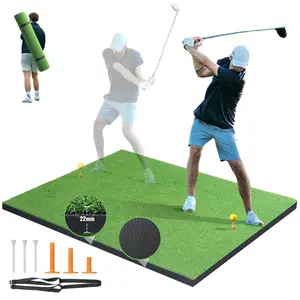 VEVOR Golf Hitting Mat, TikTokShopBlackFriday, 5x4ft Artificial Turf Golf Hitting Mat, Golf Hitting Training Aids with 6 Golf Tees, Golf Practice Hitting Mat for Backyard Driving Indoor Outdoor Training