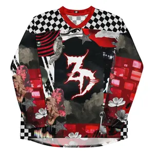 Zeds Dead Inspired Rave Jersey, Psychedelic Bass Music Outfit, Trippy Festival Fashion, Oversized Hockey Jersey for Ravers