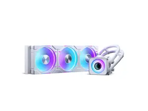 Phanteks Glacier One 360D30 X2 AIO Liquid CPU Cooler, Evolv X2-Design Cap Design, 3x Performance D30-120 D-RGB Fans, for Intel LGA 1851, 1700, 1200, 115x and AMD AM4/AM5 sockets, White