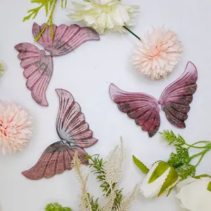 Crystal Butterfly (Pink Rhodonite) – Transformation, Joy, Home Décor & Gift