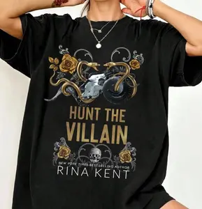 [Sale up to 50%] [Free Ship] Hunt The Villain T-Shirt, Legacy Of Gods Shirt, Dark Romance Merch, The Heathens Shirt, Rina Kent Author Tee