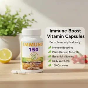 Immune Support Supplement with 70 Plant-Derived Minerals, 13 Essential Vitamins and 68 Additional Nutrients, Daily Wellness Formula, 150 Vegetable Capsules