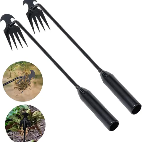 2 Pcs Weed Puller Tool, New Durable Garden Weed Pulling Tool, Portable Garden Weeder Tool for Vegetable Gardening Backyard Farm Planting & Weeding Garden Hand Tools Hoe Garden Tool