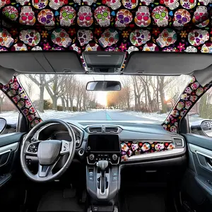 Jdm Car Interior Abc Pillar Upgrade Skull Head Self-Adhesive Decal Sticker, Customizable Car Styling Accessory, Durable & Easy Installation, Car Stickers