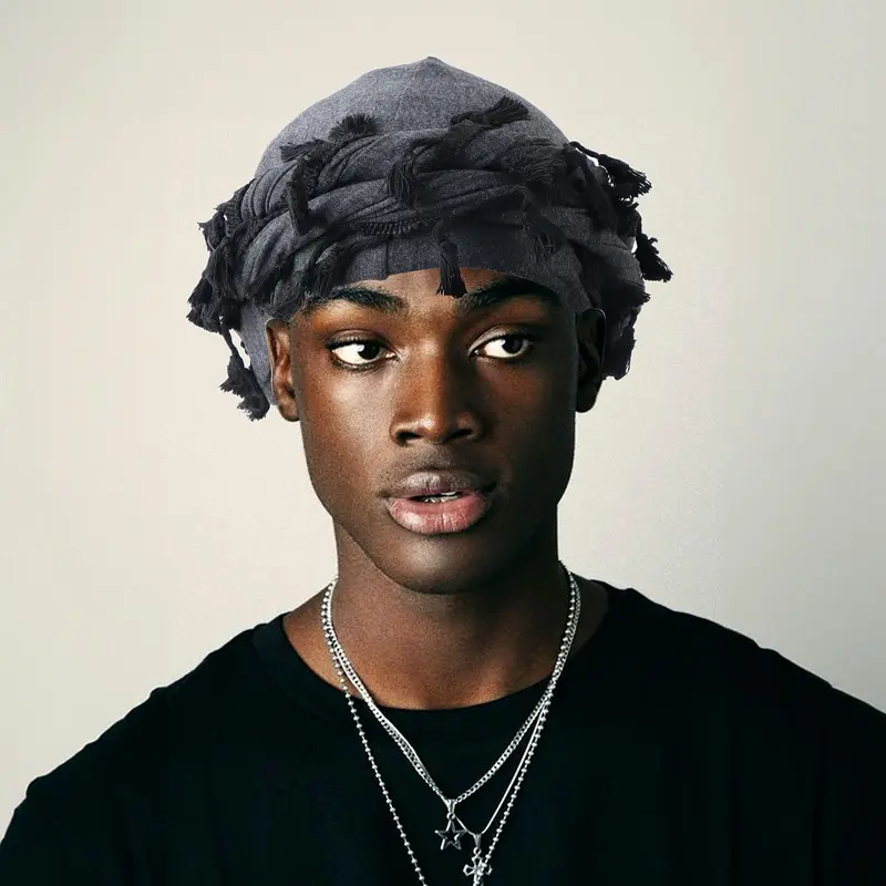 Turban for Men- Satin-Lined Durag Head Wrap for Fashion & Comfort - Multipurpose Head Scarf Head Warp for Men and Women