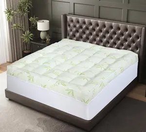 BTEXPERT 4 Inch Extra Thick Bamboo Mattress Topper, Queen Size 60x80, 1000 GSM Cooling Pillow Top Mattress Pad, Soft Plush Deep Pocket (8-21 Inch), Mattress Topper Bamboo