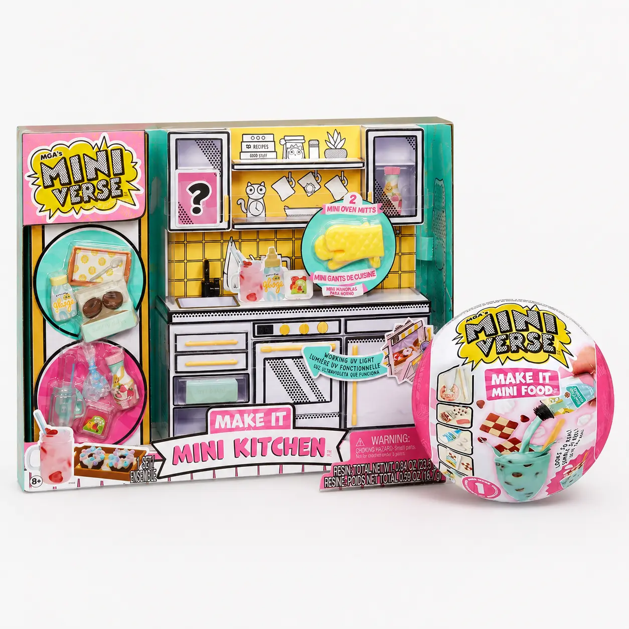 MGA's Miniverse Make It Mini Kitchen + Make It Mini Food Diner Series 1 Bundle