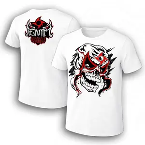 Men’s Penta Mask Graphic T-Shirt White Lucha Libre Wrestling Tee, Bold Skull Mask Design Streetwear, Vintage Style Fan Apparel, Gift for Wrestling Lover