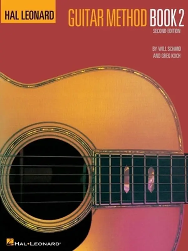 USED Book - Hal Leonard Guitar Method Book 2 Guitar Instruction Book Learn Chords, Scales and Fingerstyle Includes 92 Songs and Exercises by Schmid, Will (Paperback) - english