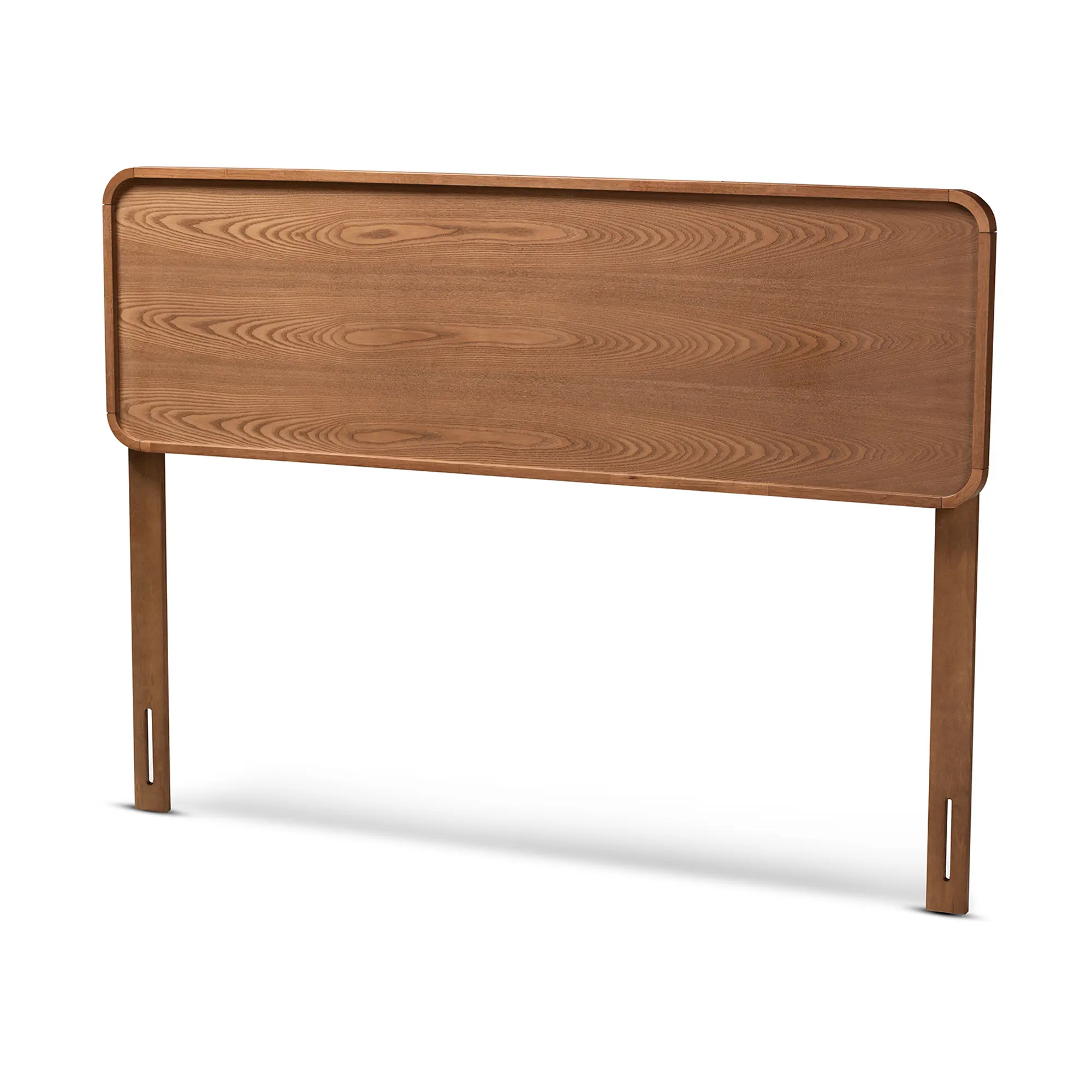 Baxton Studio Mailene Mid-Century Headboard, 57.20" W X 1.60" Thick X 50.00"-60.00" H, 19.70"h, curved edges, inset detailing, assembly required
