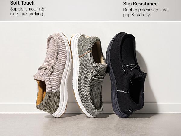 Bruno Marc Men's Knitted Fabric Slip On Casual Loafers