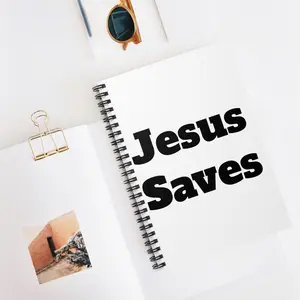 Jesus Saves Spiral Notebook Ruled Line Christian Journal