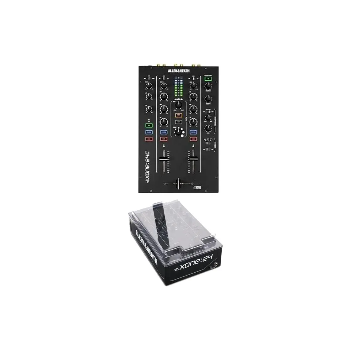 Allen & Heath Xone:24C Professional 2+1 Channel Hybrid DJ Mixer with USB-C Interface + Decksaver