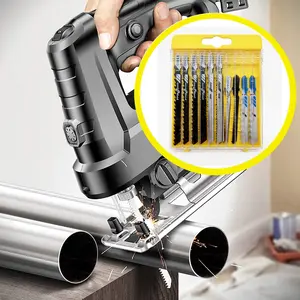 20 Pcs Jigsaw Blades Set with Case, 9 Types of Assorted T-Shank Replacement Jigsaw Blades, for Wood,Plastic and Metal Cutting Power Tools