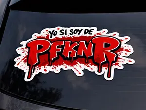 PfnkR UV Laminated Sticker 4''1/2 Long 2'' High Yo Si Soy De Design for Laptops Notebooks Easy Peel and Stick Application