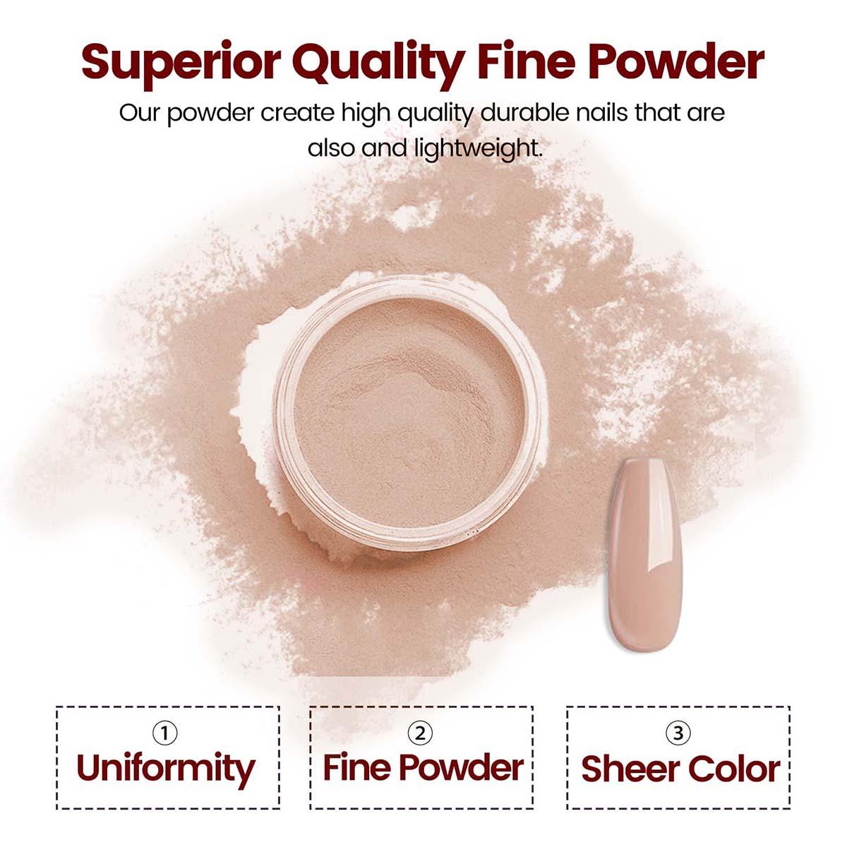 4 pcs 10g Acrylic Powder Set, Professional Acrylic Nail Powder Kit with Nail Brush & Liquid Monomer, for Acrylic Nails Extension, Carving & Nail Art, Manicure Tools for Nail Techs