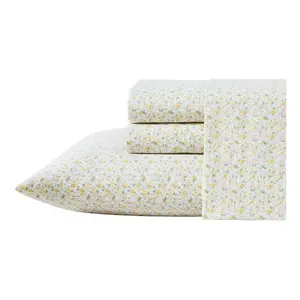 Laura Ashley Evie Yellow Cotton King Sheet Set