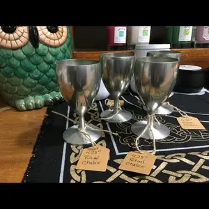 ⚡️✨ Pewter Ritual Chalice – 4 3/8" – Timeless Elegance for Sacred Ceremonies! 🍷
