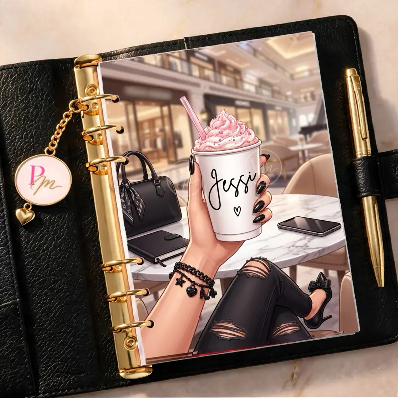 Personalized IT Girl Collection Pink drink vibes Planner Dashboard| Custom Name Planner Insert | Laminated Double sided Aesthetic Planner