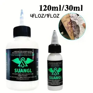 1 Piece Professional Transparent Non-Fading Cosmetic Tattoo Transfer Adhesive (30ml/1fl.oz) - Suitable for Body Art Painting, Tattoo Templates
