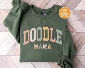 Retro Doodle Mama Sweatshirt, Gift For Doodle Mom Sweatshirt, Trendy Dog Mom Sweatshirt, Goldendoodle Mom, Mothers Day Gift For Dog Mom