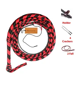 Bull Whip - Paracod Red & Black 16 Ply - 4ft to 14ft Handmade