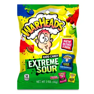 Warheads Extreme Sour Hard Candy - 2oz, 5 Fruity Flavors, New Intense Flavor, 50 Calories per Serving, Sweet Snack