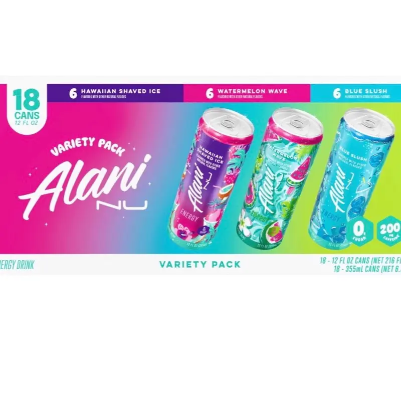Alani Nu Energy Drink - Summer Variety Pack, 12 fl. oz Cans, 18-Pack