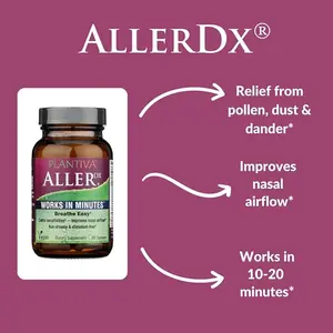 AllerDx Natural Herbal Seasonal Support Supplement - Non-Drowsy, Stimulant Free, Fast-Acting Respiratory Support - 30 Capsules