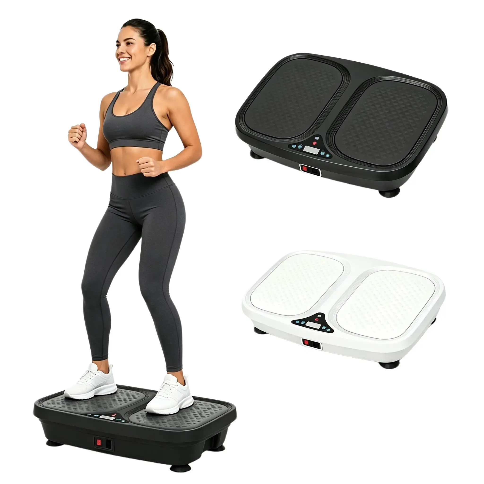 Full-Body Vibration Platform Machine for Home Fitness Workouts, Adjustable Speed, Remote Control