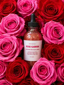 Rose Garden Moisturizing Shimmer Body Oil Rose, Peony, Violet Leaves, Dark Fruit, Leather, Amber, Musk by Karafa Essentials