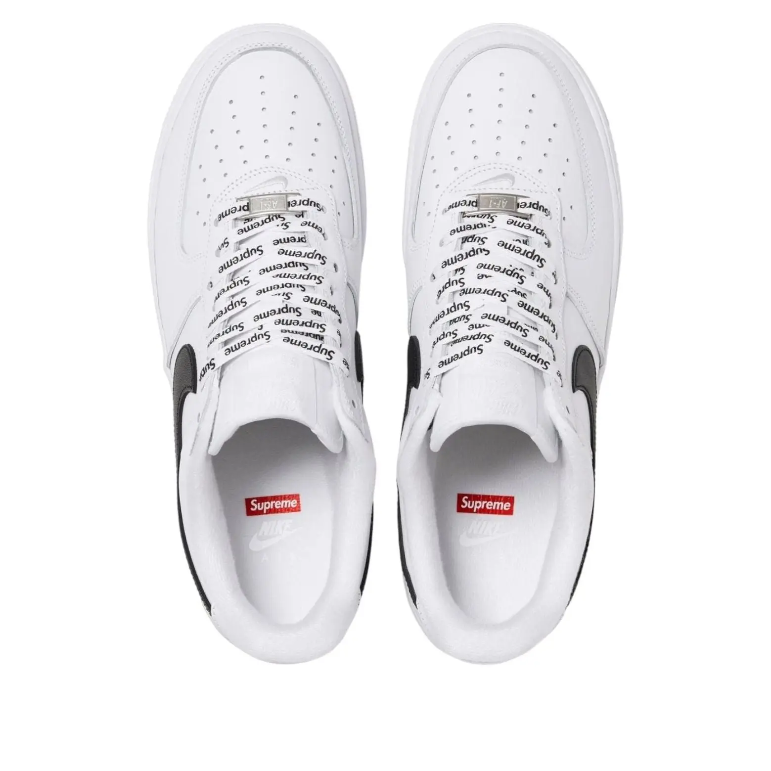 Nike x Supreme Air Force 1 Low 'White Black' CU9225-102 - TikTok Shop