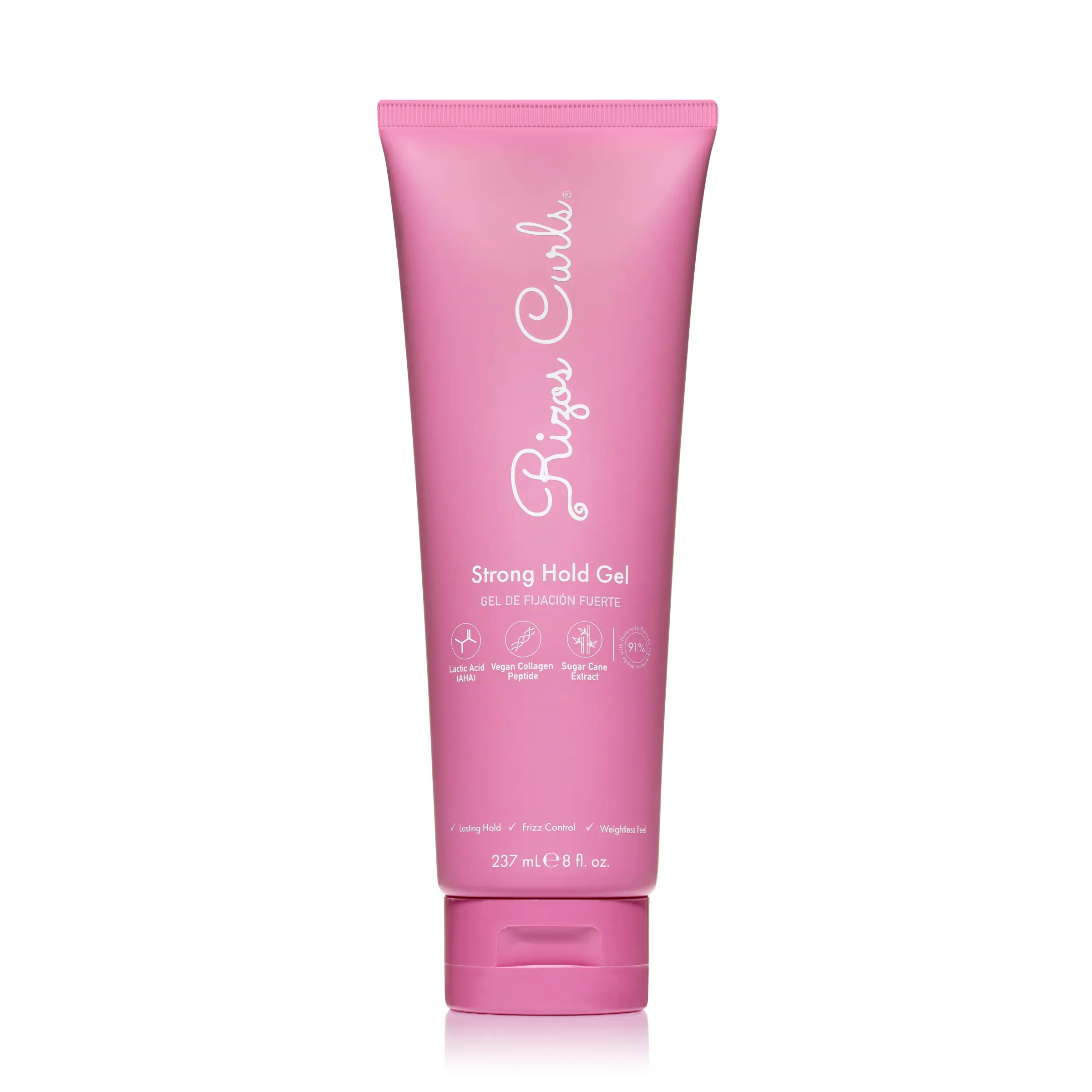 Rizos Curls Strong Hold Gel for flake-free, weightless hold, frizz control, enhanced definition & shine Rizos Curls Strong Hold Gel for flake-free, weightless hold, frizz control, enhanced definition & shine