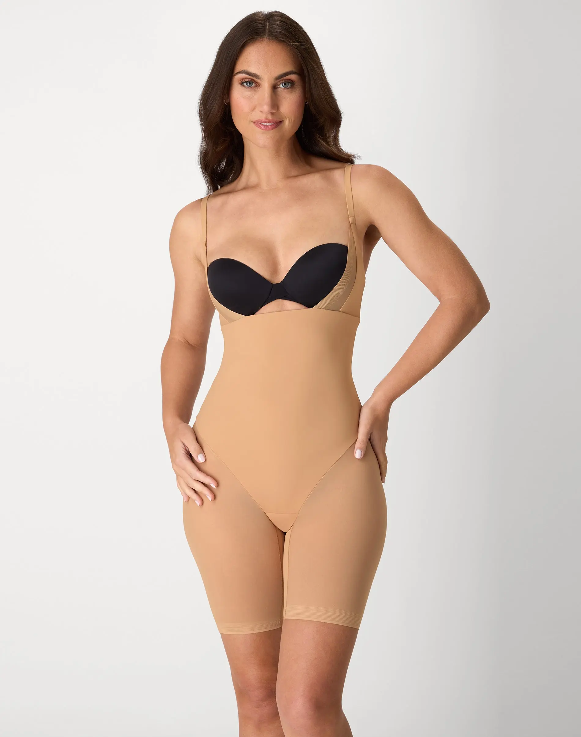 Maidenform Women's Mid-Thigh Bodysuit - Firm Control Shapewear with Underwire Cups - Tummy & Back Smoothing