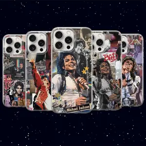 Michael Jackson King of Pop Collage iPhone Case - Legendary Music Icon Fan Art Cover for iPhone 16 15 14 13 Pro Max - Thriller Bad Merch