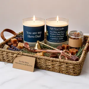 Luxury Candle Set for Dad. Cozy Essential Gift Set