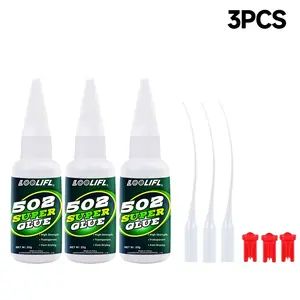 Cyanacrylate Fast-Setting Glue, 3-Piece Set Super Strong Adhesive for Handmade & Repair, Ideal for Wood and Plastic