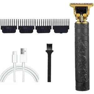 Professional Retro Barber Trimmer for Men - Cordless & Waterproof Hair Clipper, Wireless Beard & Head Trimmer, All-in-One Grooming Kit for Precision Haircut & Shaving