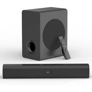 Sound Bar Speakers  , TV Speakers Sound Bar Subwoofer,  Theater Surround Sound Bar HDMI(ARC) Optical AUX USB 2.1ch  Audio Sound System TV PC Gaming Wall Mount 3EQ, Black