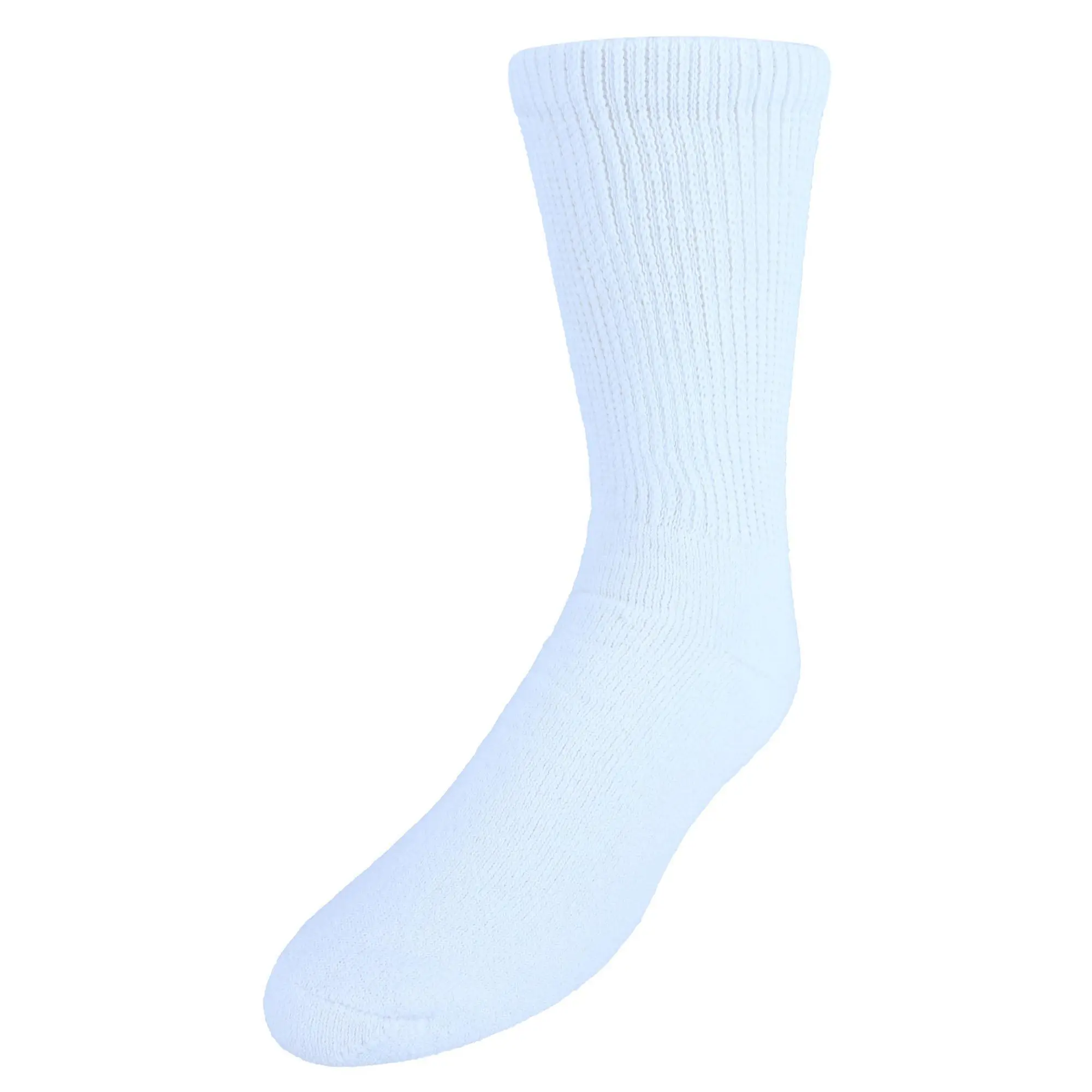 CTM Men's Diabetic Non Binding Crew Socks (3 Pairs), Crew Socks, Smooth, Uncle