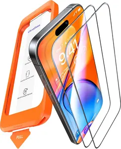 UltraGlass UNBREAK TOP 9H+ Glass for iPhone 17 Pro Max Screen Protector [NO.1 Military Grade Shatterproof] Screen Protector 16 ProMax Tempered Glass [Longest Durable] Full Edge Coverage, 2 Pack