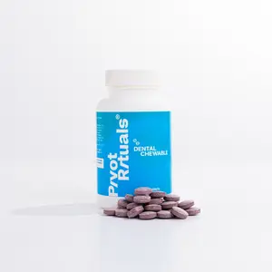 Pivot Rituals Chewable Tablets organic herb - 30 Vegan Probiotic Tablets for Fresh Breath & Oral Health - Made in USA - Gluten-Free, Dairy-Free, Soy-Free, Sugar-Free.