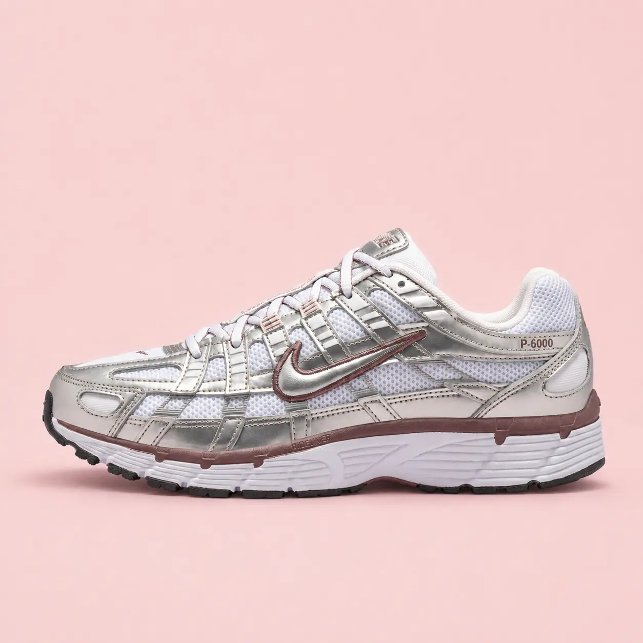 Nike P-6000 White Metallic Silver Tattoo BV1021-110 Women's Fashion Sneaker New