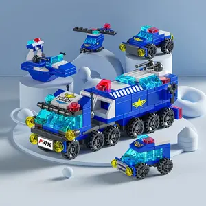 147pcs City Police Series Building Blocks Toy, DIY Creative Assembly Car Model, Kids Toy, Birthday Christmas New Year Gift for Boys