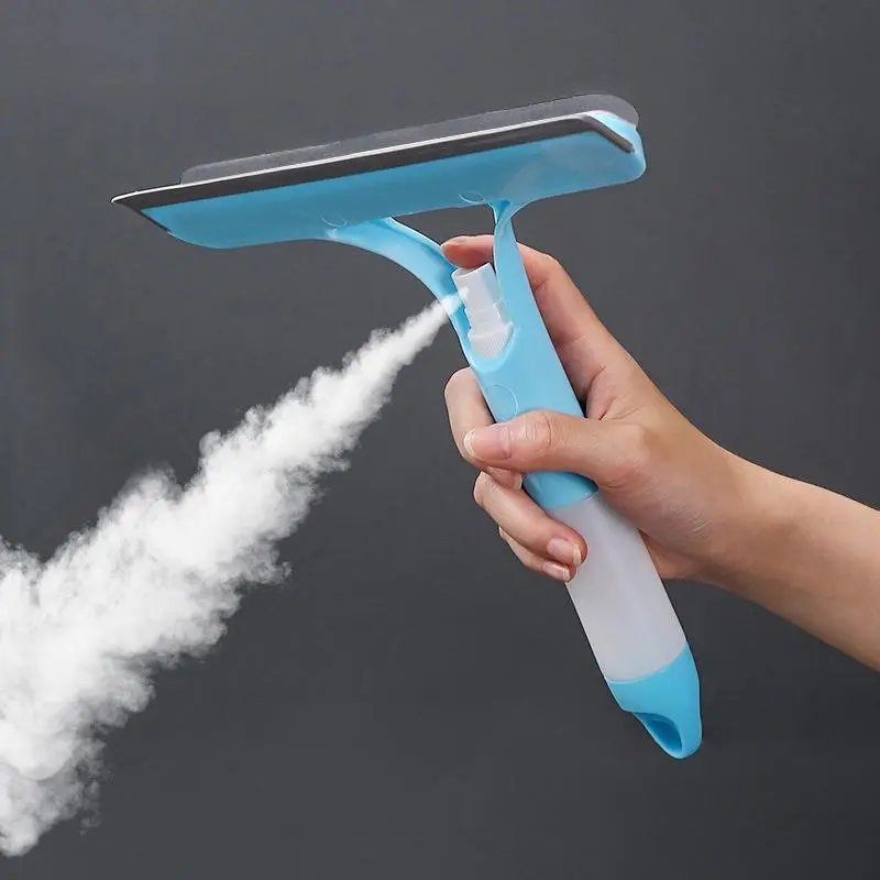 3 in 1 Window Cleaning Scraper with Spray Bottle - Multi-Functional Squeegee & Glass Scraper for Easy Home Decor Cleaning Tasks